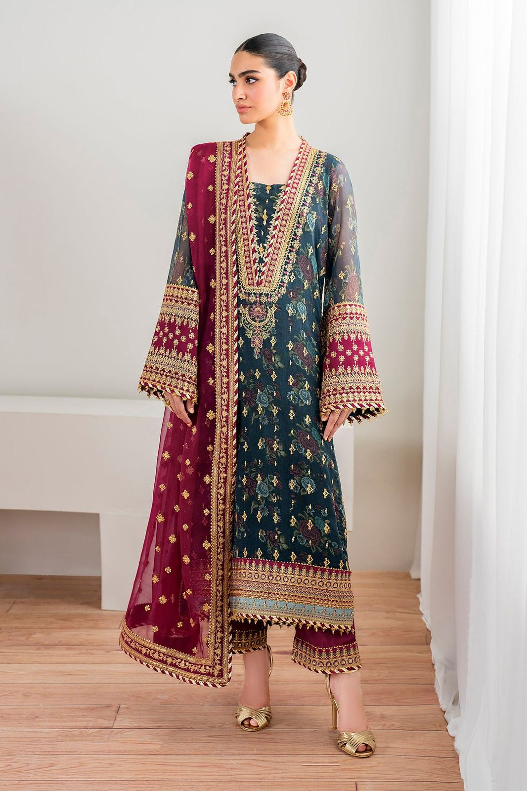 LUXURY CHIFFON 3PCS STITCHED | LC-2712-US