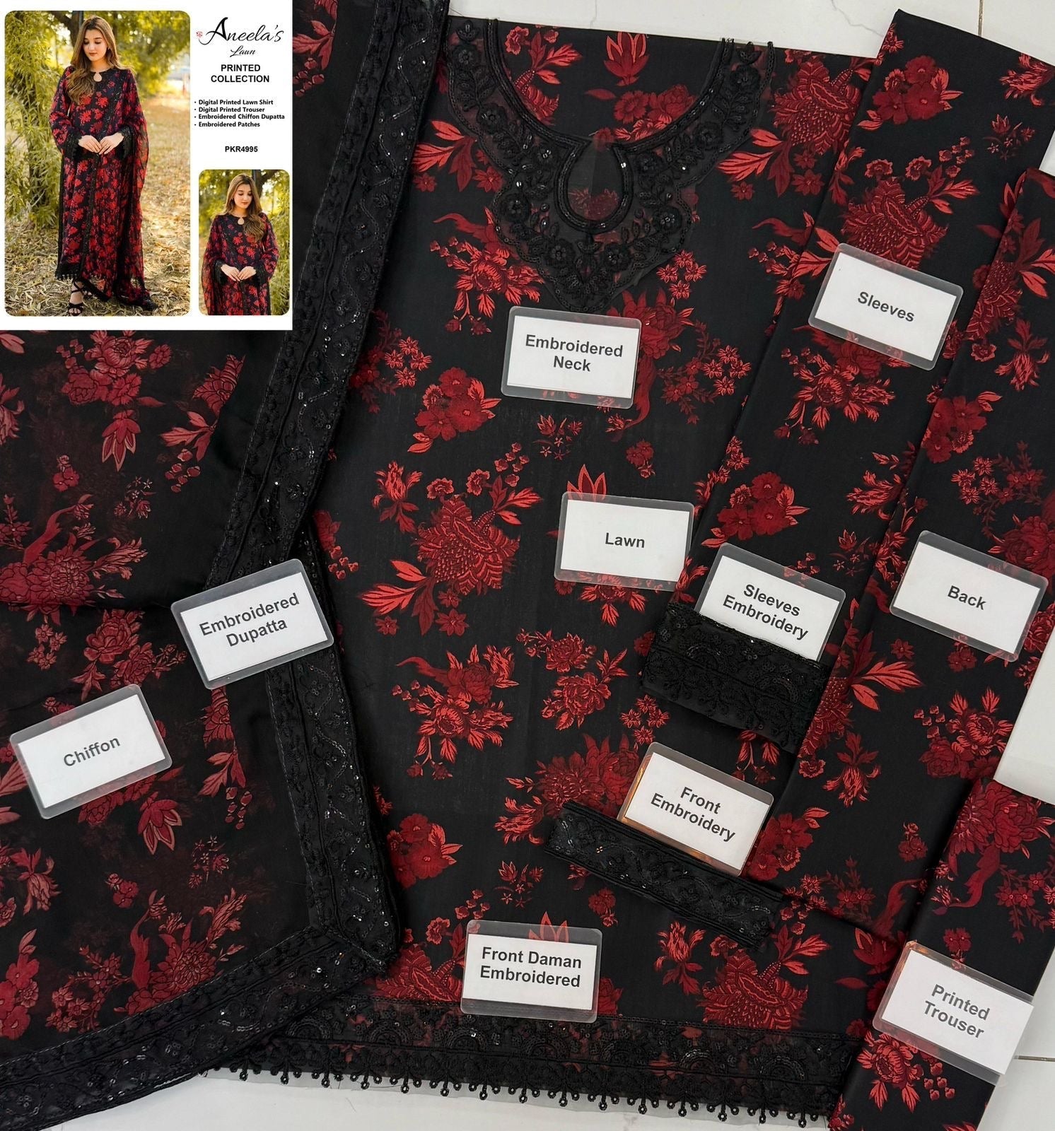LUXURY LAWN 3PCS STITCHED | LL-1771-US