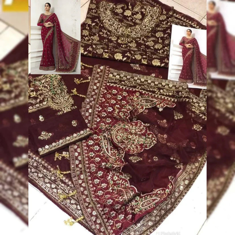 LUXURY SAREE UN-STITCHED | LS-4301-US