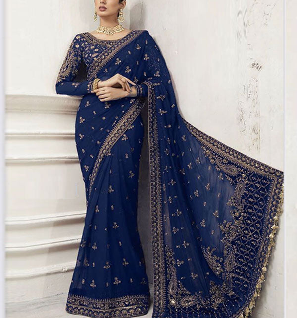 LUXURY SAREE UN-STITCHED | LS-4303-US