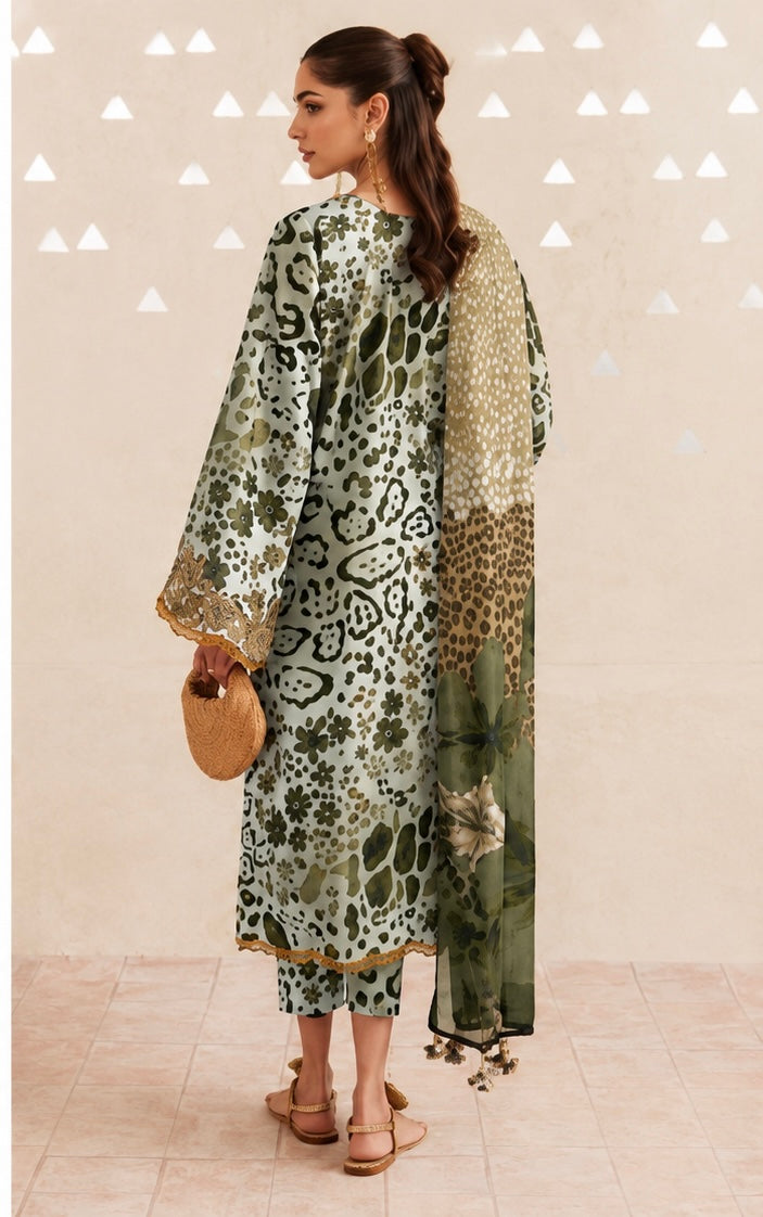 LUXURY LAWN 3PCS STITCHED | LL-1744-US