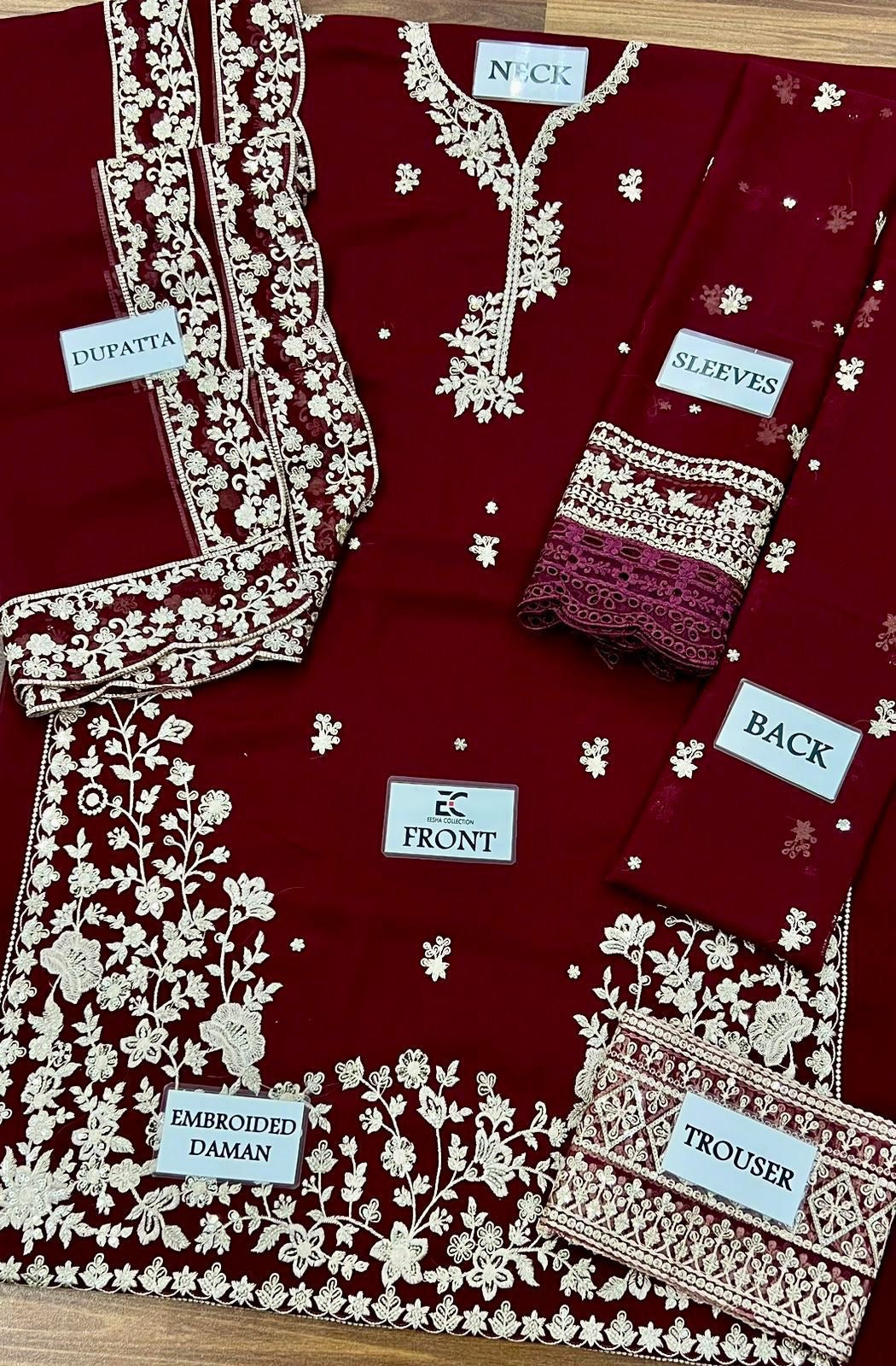 LUXURY CHIFFON 3PCS STITCHED | LC-2710-US