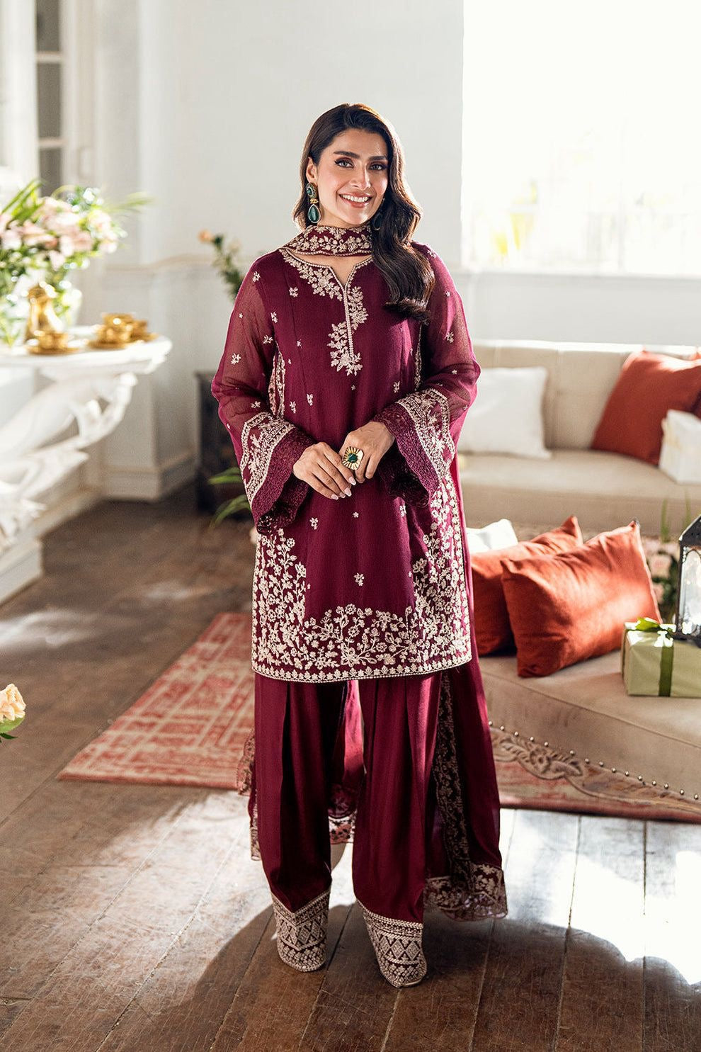 LUXURY CHIFFON 3PCS STITCHED | LC-2710-US