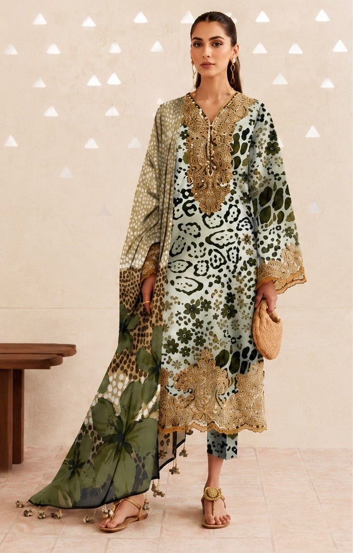 LUXURY LAWN 3PCS STITCHED | LL-1744-US