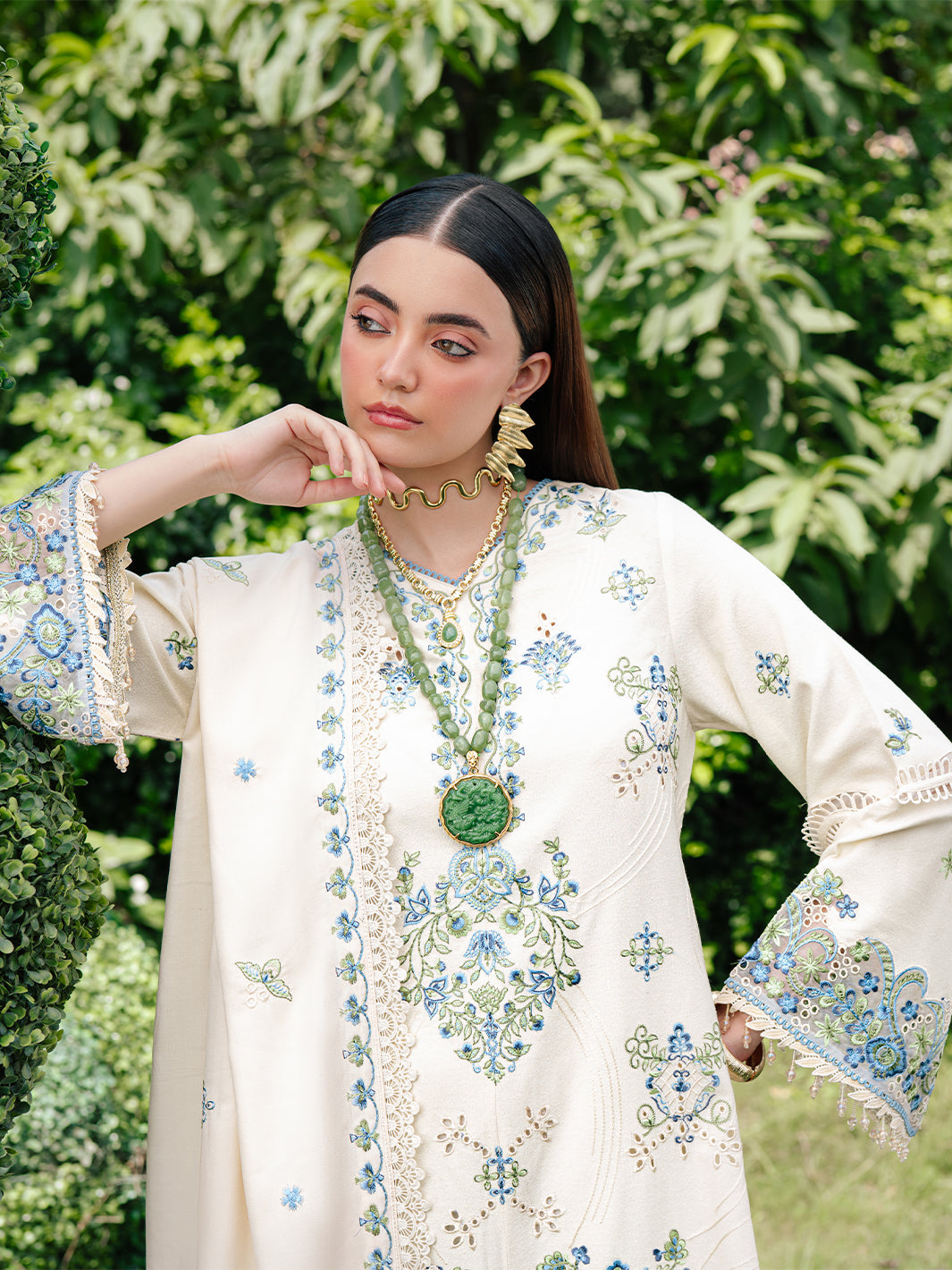 LUXURY COTTON CHICKENKARI 3PCS
