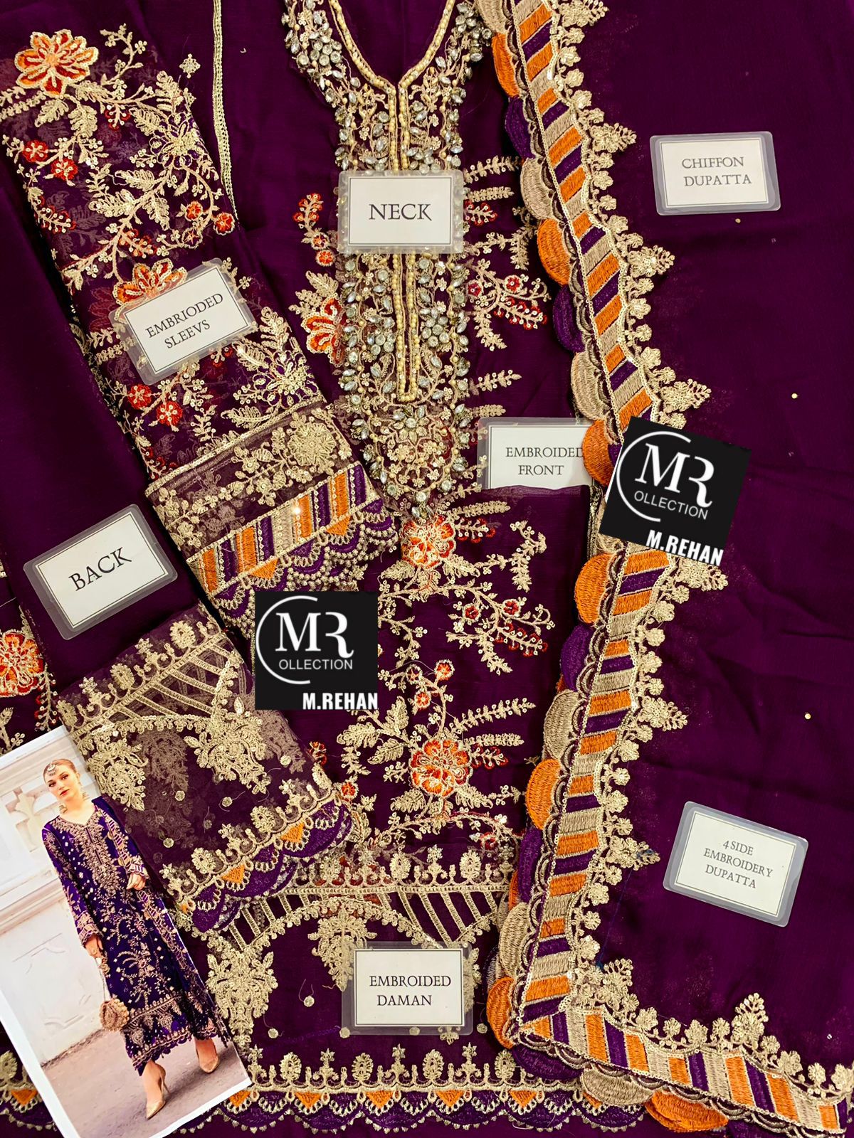 LUXURY CHIFFON 3PCS STITCHED | LC-2703-US