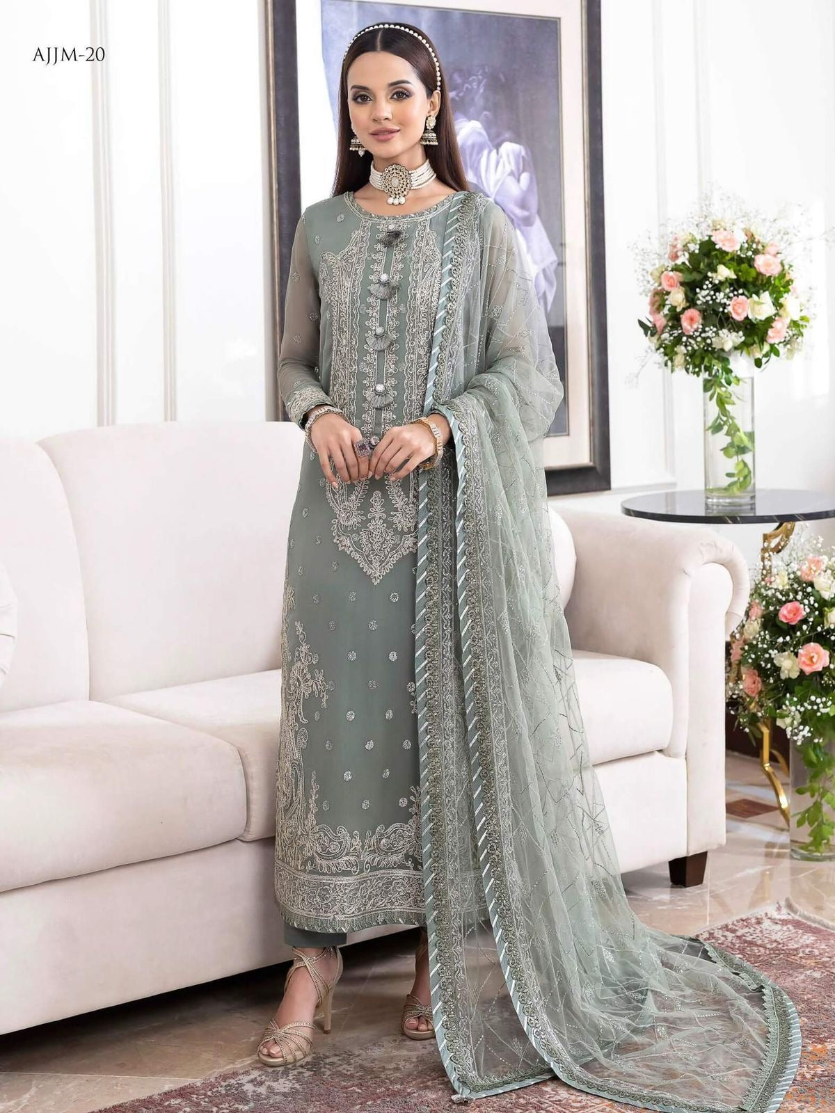 LUXURY CHIFFON 3PCS STITCHED | LC-2701-US